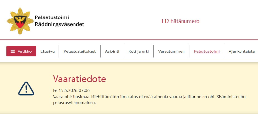 Drohnenalarm in Helsinki